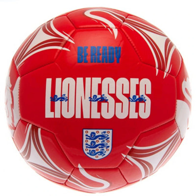 Image of England Lionesses Crest Football Red/white (5)