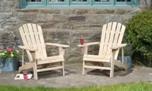 Image of Wooden Adirondack Garden Chair: One