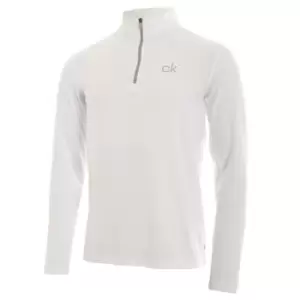 Image of Calvin Klein Golf Newport Zip Top - White
