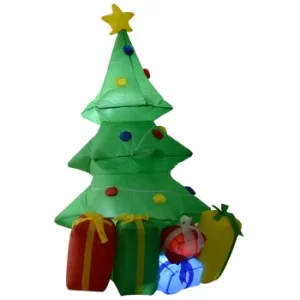 Image of HOMCOM 1.5m Inflatable Christmas Tree W/LED lights