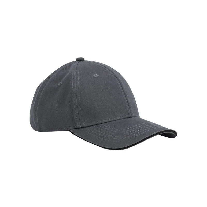Image of Beechfield Beechfield Men Classic 6 Panel Cotton Cap in Mid Grey Mid Grey One Size Male 5063527162410