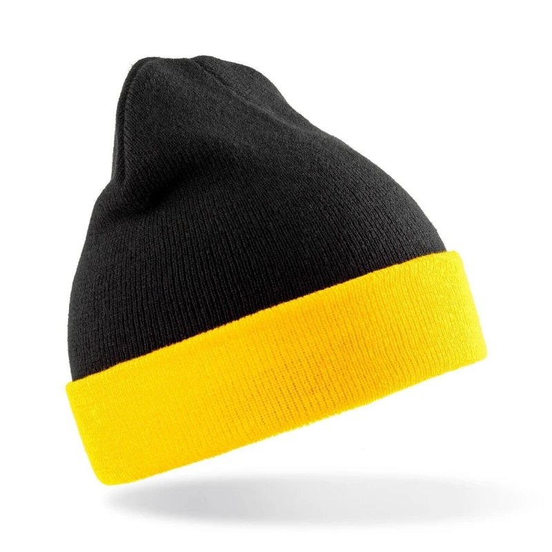 Image of Result Result Men Black Compass Beanie in Dark Grey Dark Grey One Size Male 5059699807228