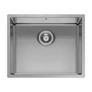 Image of Single Bowl Undermount Chrome Stainless Steel Kitchen Sink - Enza Yara