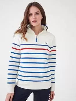 Image of Crew Clothing Half Zip Sweat -white, White, Size 18, Women