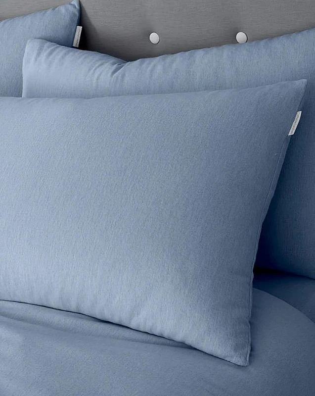 Image of Catherine Lansfield Brushed Cotton Soft and Cosy Pillowcase Lansfield Blue
