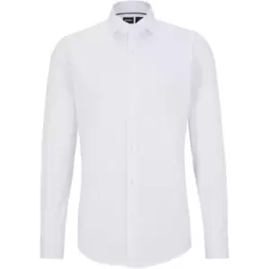 Image of Boss Plain Hank Long Sleeve Shirt - White