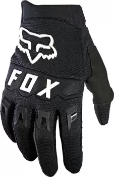 Image of FOX Dirtpaw Youth Motocross Gloves, black, Size S, black, Size S