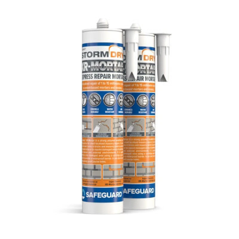 Image of Stormdry Xr Mortar (310Ml X2 ) Waterproof Repair Mortar For Bricks & Masonry. Ready-To-Use, Cement-Free Mix For Cracks & Pointing