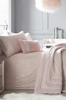 Image of 'Lucille' Velvet Sequin Trim Duvet Cover Set