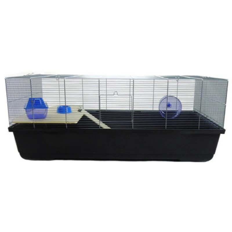 Image of Little Friends Ritz Large Rat And Hamster Cage With Shelf - Black