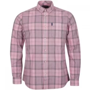 Image of Barbour Mens Tartan 18 Tailored Shirt Pigment Blue Medium
