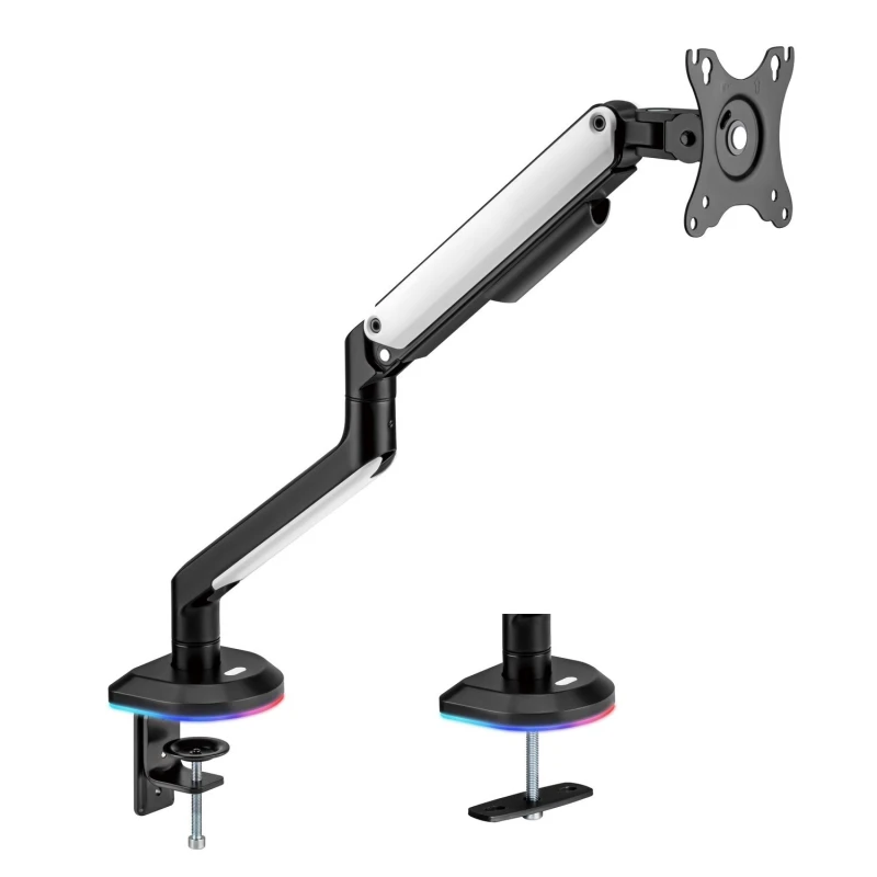 Image of electriQ Gaming Single Monitor Arm with RGB Lighting
