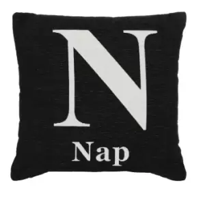 Image of Premier Housewares 'Nap' Cushion - Black