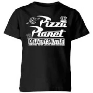 Image of Toy Story Pizza Planet Logo Kids T-Shirt - Black - 7-8 Years