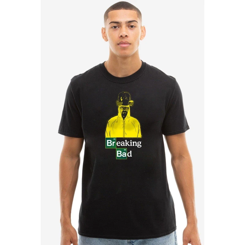 Image of Breaking Bad Men Breaking Bad Walter Mens T-Shirt Black Size: Medium Black M Male 5052777756456
