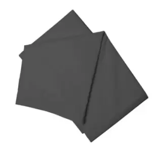 Image of Belledorm Brushed Cotton Extra Deep Fitted Sheet (Kingsize) (Charcoal)