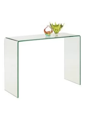 Image of Julian Bowen Amalfi Ready Assembled Bent Glass Console Table