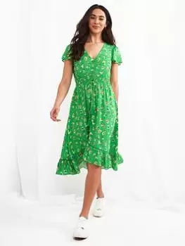 Image of Joe Browns Joe Browns Fun And Flirty Dress Green, Size 16, Women