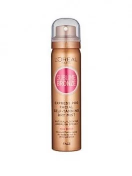 Image of LOreal Paris Sublime Bronze Self Tan Express Mist Spray Face 75ml One Colour, Women