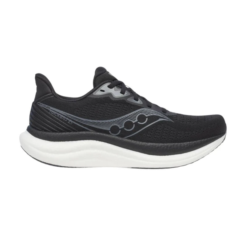 Image of Saucony Triumph 23 Shoes Black White AW25, Size 46,5 - EUR