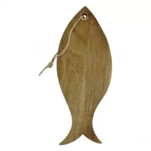 Image of Mango Wood Chopping Board, Fish Design