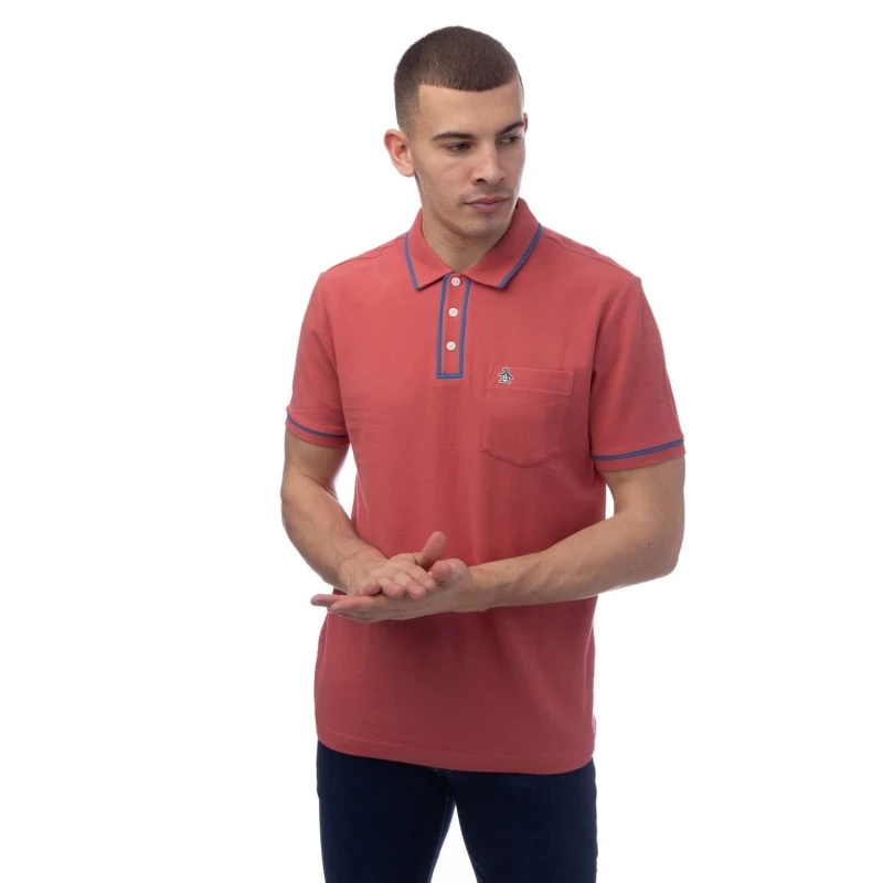 Image of Original Penguin Earl Original Pique Polo Shirt - Red Red M