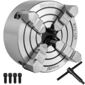 Image of VEVOR K72-125 5" Lathe Chuck Independent Reversible Jaw 125MM Metal Turning Machine Accessories for Mini Metal Lathe Machine 4 Jaw Lathe Chuck