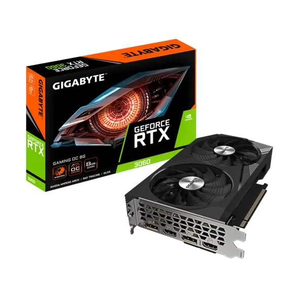 Image of Gigabyte NVIDIA GeForce RTX 3060 GDDR6 8GB Gaming OC Graphics Card