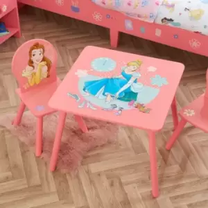 Image of Disney Princess Table And 2 Chairs Blue