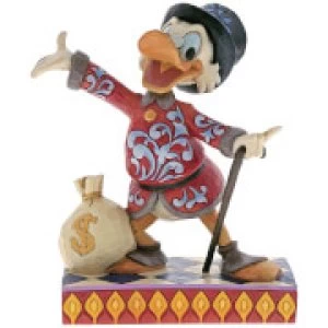 Image of Disney Traditions Treasure Seeking Tycoon (Scrooge with Money Bag Figurine) 16.5cm