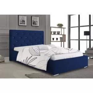 Image of Hillary Bed Small Double Plush Velvet Blue