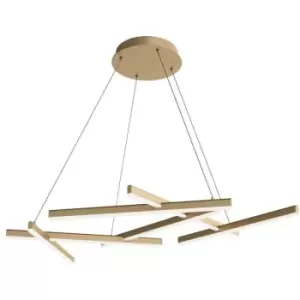 Image of Maytoni Line Modern Integrated Pendant Ceiling Light Matt Gold, 3000K