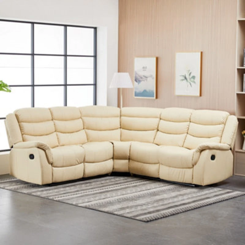 Image of Astoria 242Cm X 242Cm Wide Reclining Corner Sofa - Cream