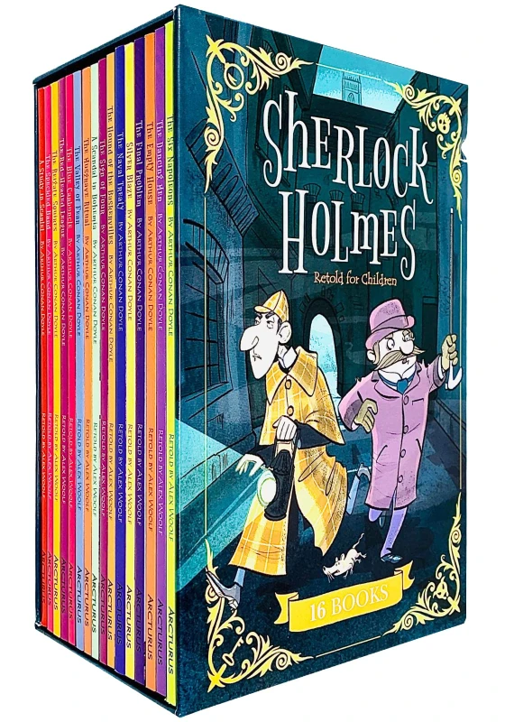 Image of The Sherlock Holmes Retold for Children Collection 16 Books Box Set Musgrave Ritual Sir Arthur Conan Doyle & Alex Woolf Books
