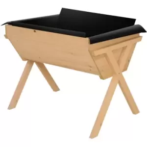 Image of Wooden Planter Raised Bed Stand Vegetable Flower Bed 100 x 70 x 80cm - Outsunny