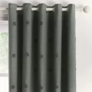 Image of Appletree Boutique Zara Charcoal Eyelet Curtains Charcoal (Grey)