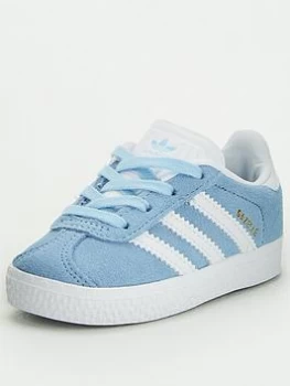 Image of adidas Originals Gazelle Infant Trainers - Light Blue, Size 6