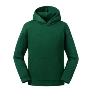 Image of Russell Kids/Childrens Authentic Hooded Sweatshirt (5-6 Years) (Bottle Green)