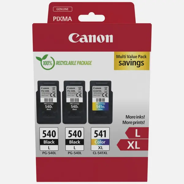Image of Canon PG-540L x2/CL-541XL High Yield Ink Cartridge Multipack