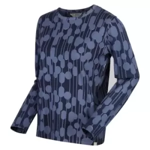 Image of Regatta Orla Kiely Winter Long Sleeve T-Shirt - RflctTreeNvy