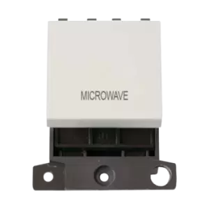 Image of Click Scolmore MiniGrid 20A Double-Pole Ingot Microwave Switch White - MD022PW-MW