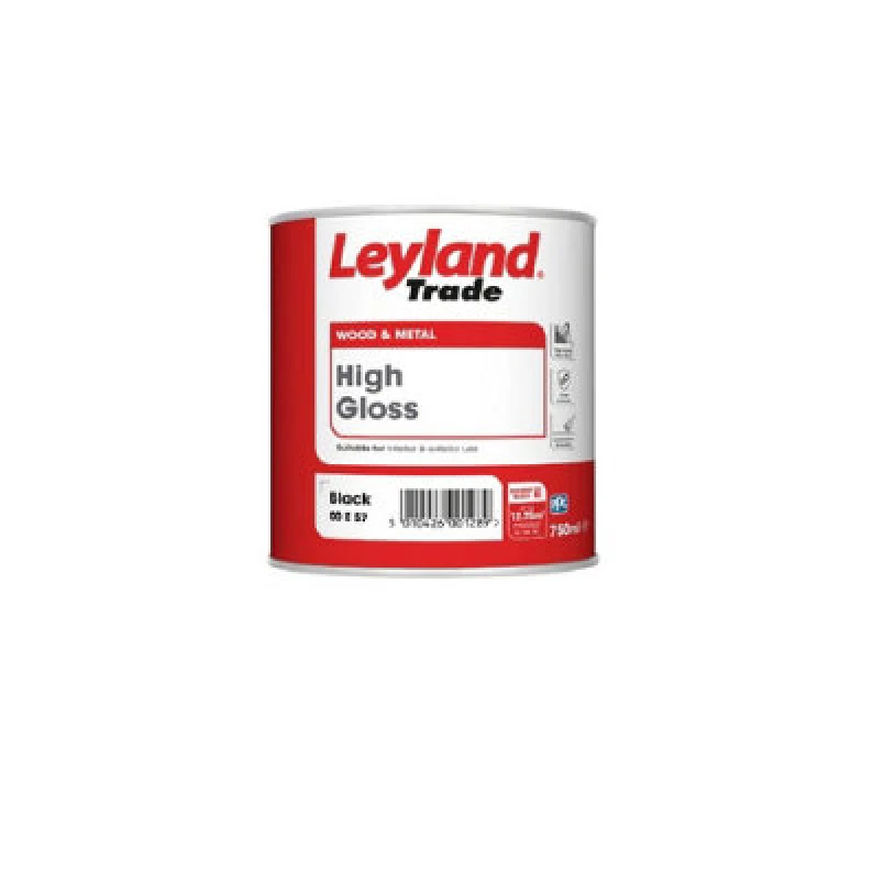 Image of Leyland Trade High Gloss Black 750Ml