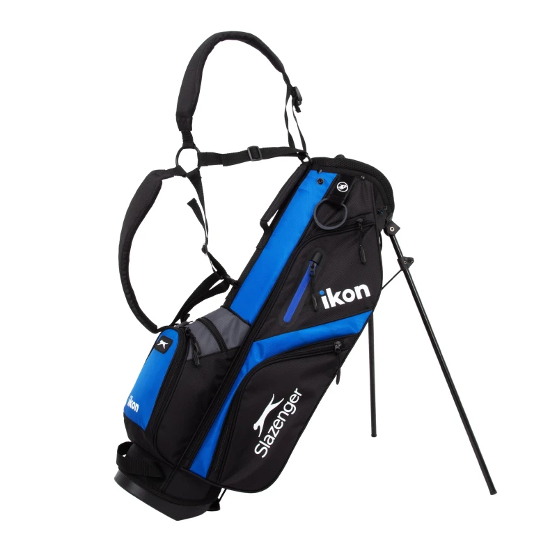 Image of Slazenger Ikon Stand Bag Junior Black/Blue unisex One Size