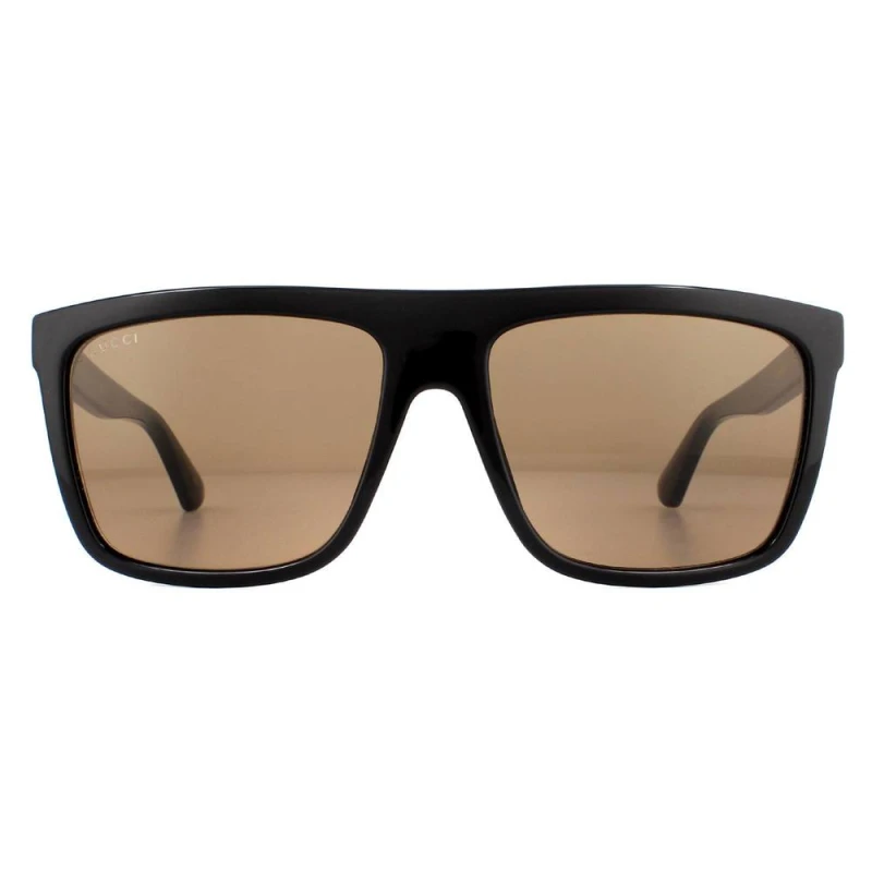 Image of Gucci Square Black Brown GG0748S Sunglasses Black