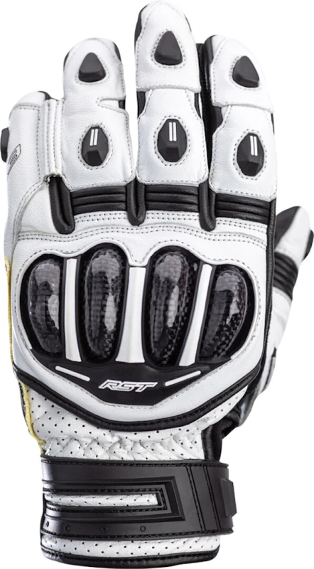 Image of RST Tractech Evo 4 Short Motorcycle Gloves, black-white, Size L for Men