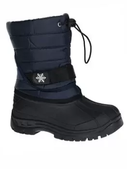 Image of Cotswold Icicle Toggle Lace Snow Boot Unisex Navy UK Size 3