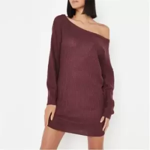 Image of Missguided Ayvan Off Shoulder Jumper Dress - Red