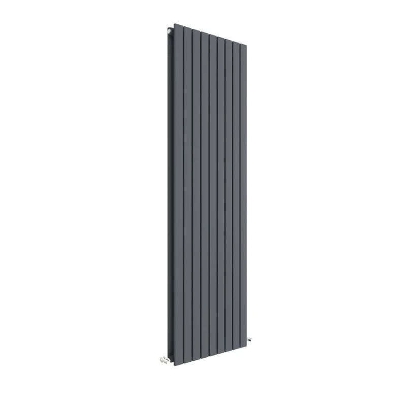Image of Balterley Square Vertical Double Panel Radiator 5810 BTU Anthracite 1800x 528mm Grey