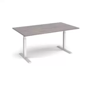 Image of Dams MTO ELEV8 Touch Boardroom Table 1800mm x 1000mm - Silver Frame, Beech Top