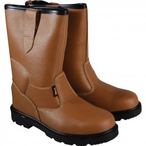 Image of Scan Mens Texas Rigger Safety Boots Tan Size 9